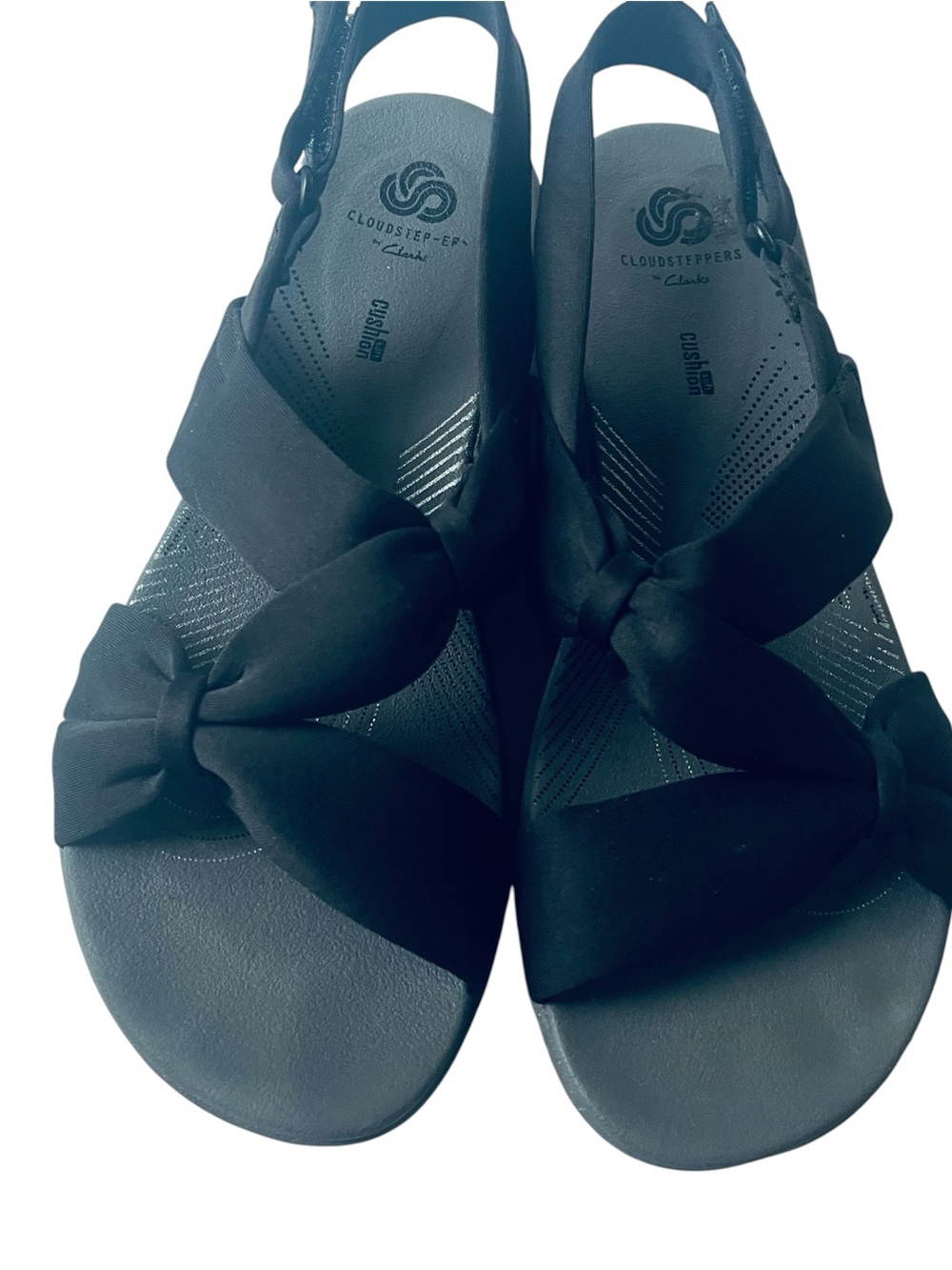 👠 New Cloudsteppers by Clarks Women's Black Knot-Front Slingback Sandals 9